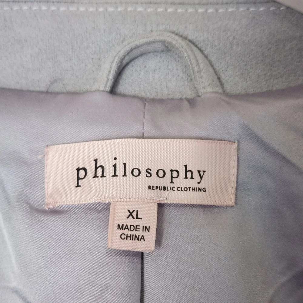 Philosophy By Republic Open Front Soft Heather Grey Faux Suede Moto Jacket XL